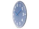 Wandklok Nextime dia 50cm bolvormig glas blauw kunststof    Duomo
