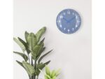 Wandklok Nextime dia 50cm bolvormig glas blauw kunststof    Duomo
