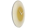 Wandklok Nextime dia 50cm bolvormig glas geel kunststof Deep