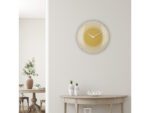 Wandklok Nextime dia 50cm bolvormig glas geel kunststof Deep
