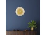 Wandklok Nextime dia 50cm bolvormig glas geel kunststof Deep