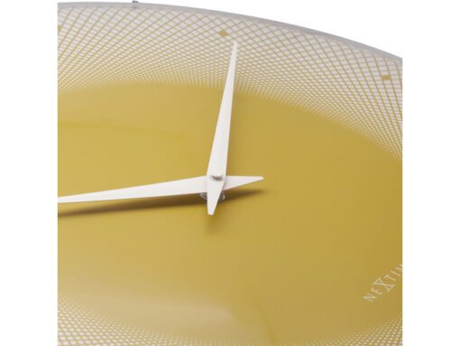 Wandklok Nextime dia 50cm bolvormig glas geel kunststof Deep