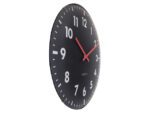 Wandklok Nextime dia 50cm bolvormig glas zwart kunststof    Duomo