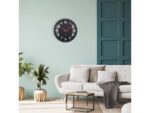 Wandklok Nextime dia 50cm bolvormig glas zwart kunststof    Duomo