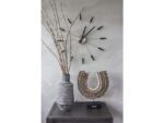 Wandklok Nextime dia. 58 cm, metaal, zwart, 'Plug inn'