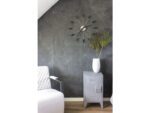 Wandklok Nextime dia. 58 cm, metaal, zwart, 'Plug inn'