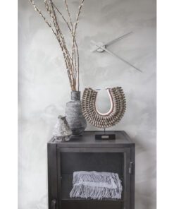 Wandklok- Ø 85 cm- Aluminium- Zilver- 'Hands'