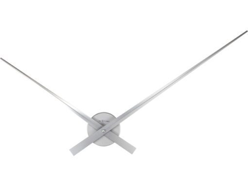 Wandklok- Ø 85 cm- Aluminium- Zilver- 'Hands'