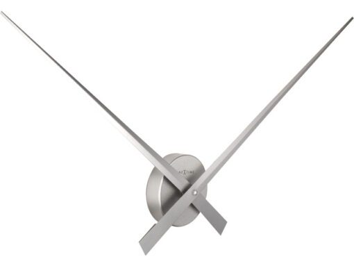 Wandklok- Ø 85 cm- Aluminium- Zilver- 'Hands'