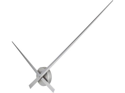 Wandklok- Ø 85 cm- Aluminium- Zilver- 'Hands'