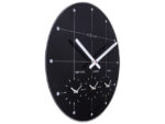 Wereldtijden klok - Stille wandklok - 43cm - Zwart - Glazen klok - NeXtime - "Big City"