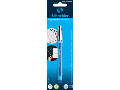 balpen Schneider Slider Memo XB op blister blauw