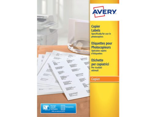 kopieeretiket Avery 210x148mm 200 vel 2 etiketten per vel   wit