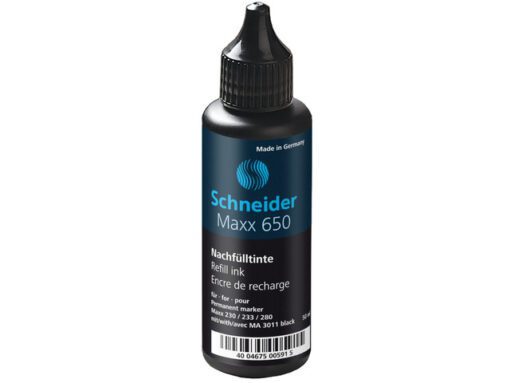 navulinkt Schneider 650 voor permanent markers 50ml zwart
