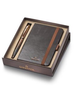 Balpen giftset Sheaffer 100 9374 Coffee Ed. Matt Brown met  klein notitieboek