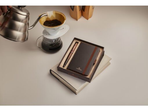 Balpen giftset Sheaffer 100 9374 Coffee Ed. Matt Brown met  klein notitieboek