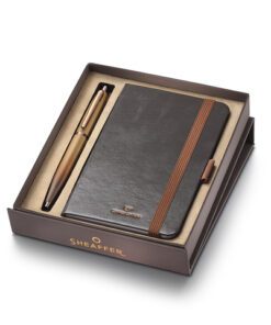 Balpen giftset Sheaffer VFM  9428 Coffee Edition, Matt      Brown met notitieboek