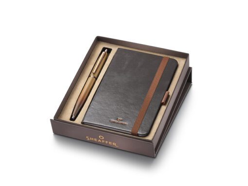 Balpen giftset Sheaffer VFM  9428 Coffee Edition, Matt      Brown met notitieboek