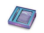 Balpen giftset Sheaffer VFM  Expressions 9430 Gradient Blue ,Chrome trims met metallic creditcardhouder