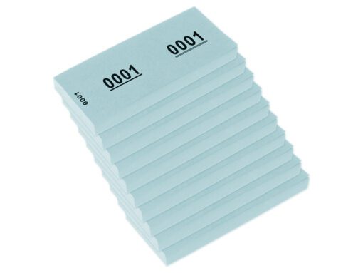 Nummerblok Kangaro 42x105mm 70gr 1-1000 blauw