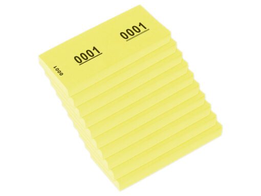 Nummerblok Kangaro 42x105mm 70gr 1-1000 geel