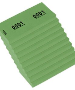 Nummerblok Kangaro 42x105mm 70gr 1-1000 groen