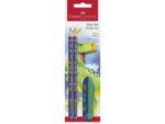 Potloodset Faber-Castell Dino 3-delig 2x HB grafietpotlood  en 1x gum blauw