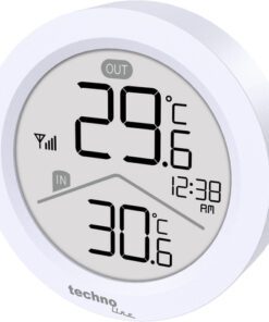Thermometer Technoline WS 9168 85x85x21 mm wit met 1        buitensensor