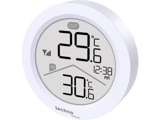 Thermometer Technoline WS 9168 85x85x21 mm wit met 1        buitensensor