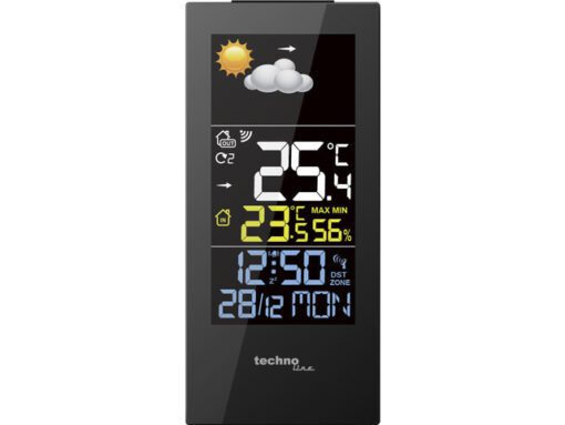 Weerstation Technoline WS 6446 85x185x65mm zwart met 1      buitensensor 30m