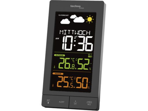 Weerstation Technoline WS 6458 83x152x36 mm zwart met 1     buitensensor