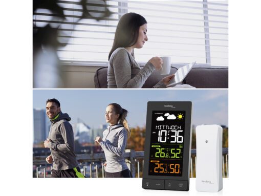 Weerstation Technoline WS 6458 83x152x36 mm zwart met 1     buitensensor