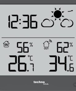 binnen- en buitentemperatuur °C