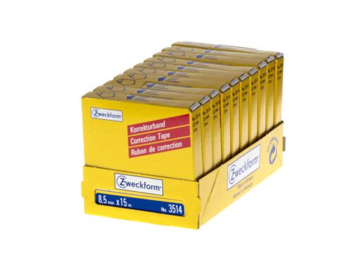 correctietape Zweckform wit permanent 8,5mmx15m