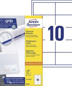 etiket Avery ILK 97x55mm wit 100 vel 10 etiketten per vel