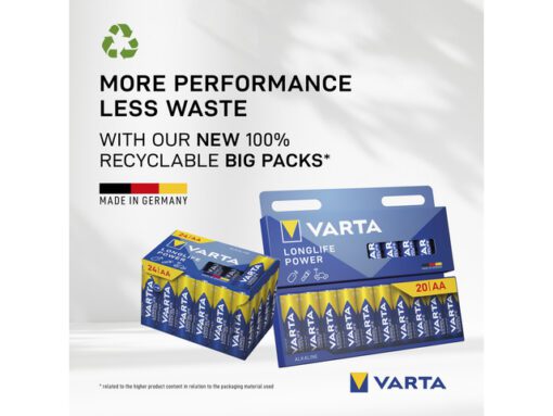 Batterij Varta Longlife Power AA box a 12 stuks