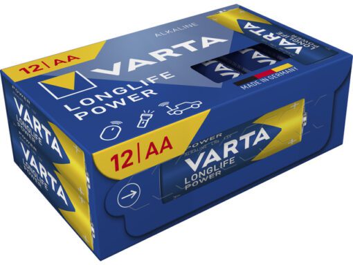 Batterij Varta Longlife Power AA box a 12 stuks