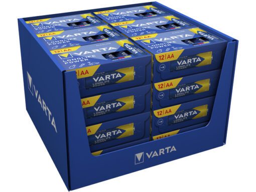 Batterij Varta Longlife Power AA box a 12 stuks