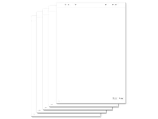 Flipoverblok Sigel 80g 68x98cm blanco, 5 sets a 20 vel met  perforatie
