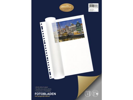 Fotobladen Multo A4 23 rings wit met zuurvrij dekvel pak a  20 stuks