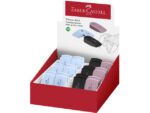 Gum Faber-Castell Sleeve mini Harmony assorti display 24    stuks  12x sky blue, 6x zwart, 6x rose shadows