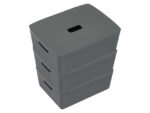 Opbergbox Kangaro 20 liter antraciet set a 3 stuks          inclusief deksels