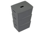 Opbergbox Kangaro 28 liter antraciet set a 3 stuks          inclusief deksels