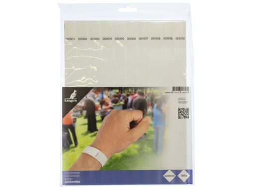 Polsbandjes Kangaro 254x195mm wit 100 stuks