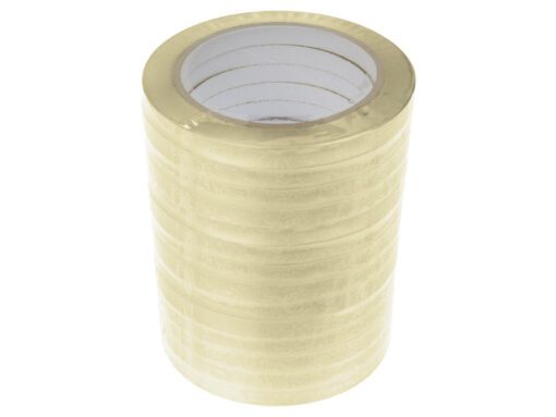 Zakkensluittape Raadhuis transparant 9mmx66m PP krimp a 16  rol