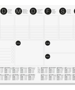 Designonderlegger Sigel week-planner 26/27 42x29,7cm 30 vel met to-do-list ruimte