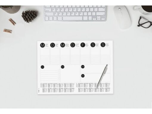 Designonderlegger Sigel week-planner 26/27 42x29,7cm 30 vel met to-do-list ruimte