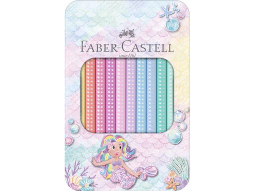 Kleurpotloden Faber-Castell Jumbo Sparkle pastel 10 stuks   in bliketui