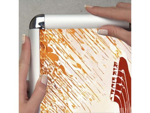 Kliklijst Seco A4 25mm zilver ronde hoeken