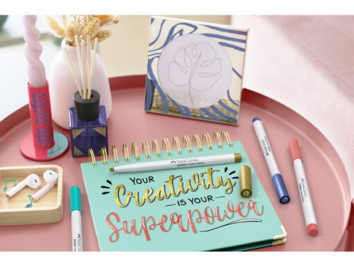 Marker creatief Faber-Castell Goldfaber beitelpunt C set a  6 stuks Soft Lettering